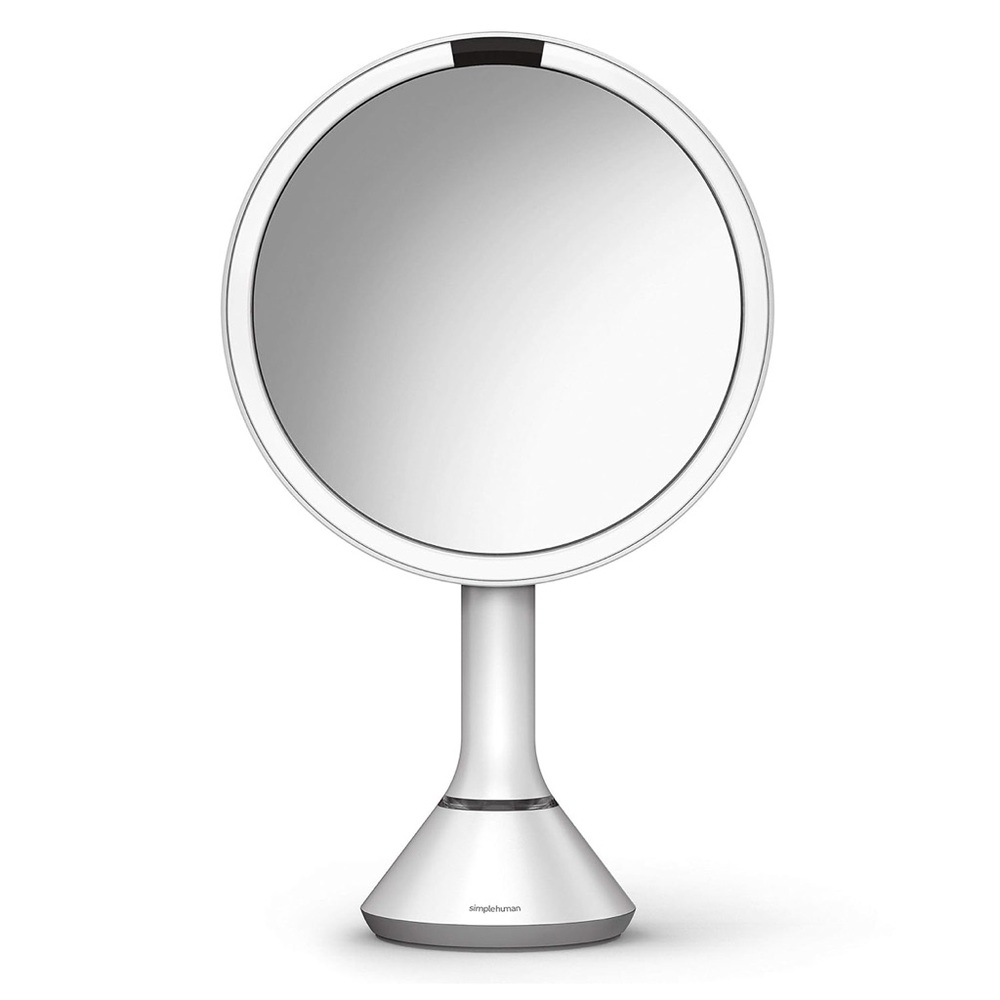 Simplehuman ST3054 8-inch, Sensor-activated Lighted Mirror w/ 5x Magnification